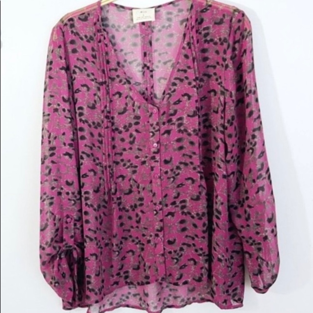 Sheer & Flowy Animal Print Top 💖